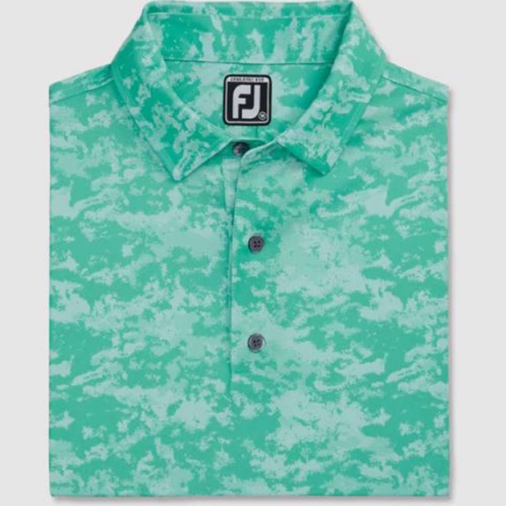 NWTFootJoy Green Camo Polo Athletic Fit Polo